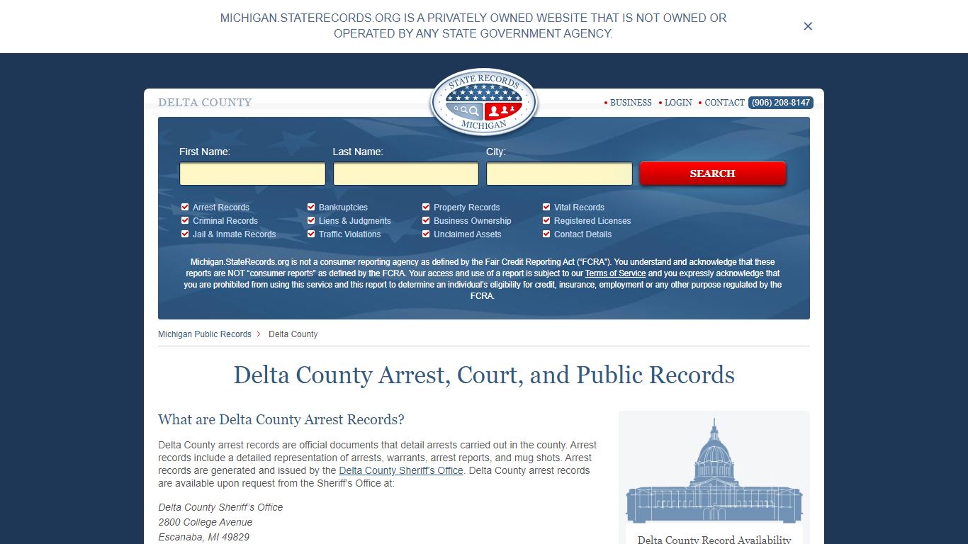 Delta County Arrest, Court, and Public Records