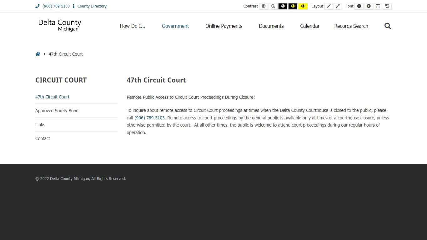 47th Circuit Court – Delta County